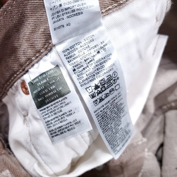 Levi's Fresh 501 Original Jeans Men's 34 x 32 Light Brown Straight Button Fly - Picture 12 of 13